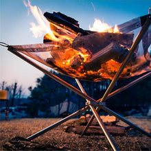 Lade das Bild in den Galerie-Viewer, Portable Folding Stainless Steel Campfire Stand