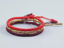 Lade das Bild in den Galerie-Viewer, Handmade Buddhist Knots Rope Bracelet