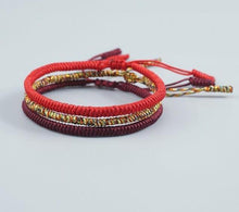 Lade das Bild in den Galerie-Viewer, Handmade Buddhist Knots Rope Bracelet