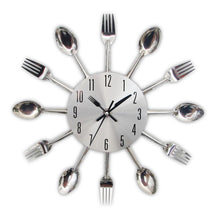 Lade das Bild in den Galerie-Viewer, Spoon Fork Creative Quartz Wall Mounted Clock