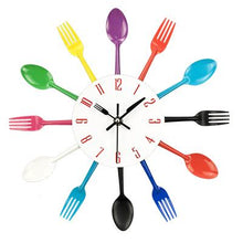 Lade das Bild in den Galerie-Viewer, Spoon Fork Creative Quartz Wall Mounted Clock