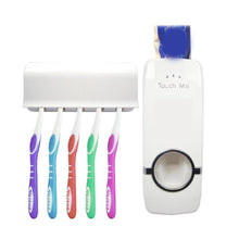 Load image into Gallery viewer, Automatic Toothpaste Dispenser + 5 Toothbrush Holder