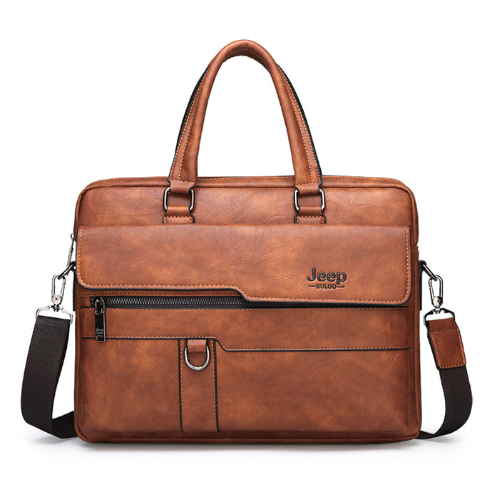 JEEP BULUO Men Briefcase Leather Handbag【3 Colors】 Blossom Online UG