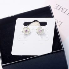 Lade das Bild in den Galerie-Viewer, Todorova Korea Style Crystal Cherry Blossom Flower Clip on Earrings Without Piercing for Girls Party Sweet No Hole Ear Clip
