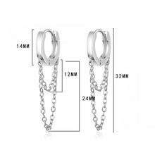 Lade das Bild in den Galerie-Viewer, Gold Silver Long Chain Earring For Women 925 Sterling Silver Earrings Fashion Silver Jewelry korean New 2020 oorbellen
