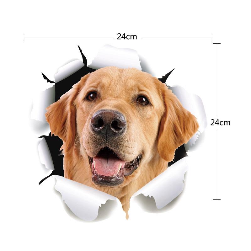 Autocollant de Voiture de Mignon Animal créatif en simulation 3D ciaovie