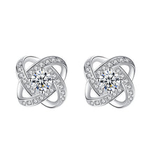 Lade das Bild in den Galerie-Viewer, Sterling Silver Four-leaf Clover Earring Necklace cjdropshipping
