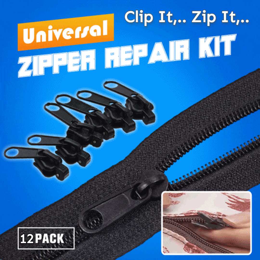 Universal Instant Zipper Fix Wear Repair Kit Replacement Zip Slider Zippers  Zip