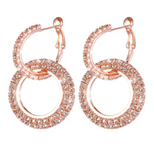 Lade das Bild in den Galerie-Viewer, Popular Diamond Insert Crystal Hollow Round Circle Hoop Drop Ring Earrings and Earrings cjdropshipping
