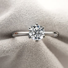 Lade das Bild in den Galerie-Viewer, Six Prongs 1 Carat 925 Sterling Silver Moissanite Ring cjdropshipping
