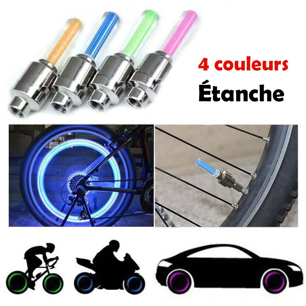 Bouchon de Valve LED Lumineux pour Roue de Vélo ciaovie