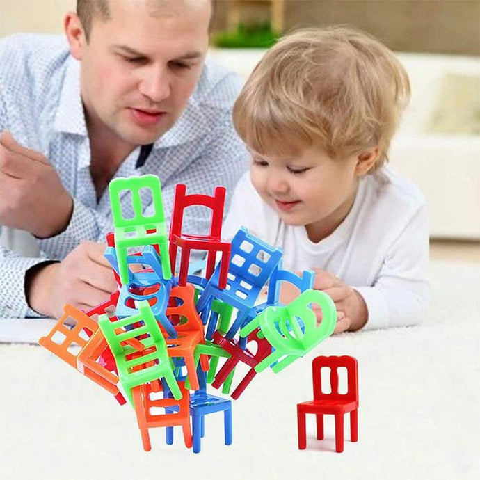 Jeu d'équilibrage de tour d'empilement de chaises ciaovie