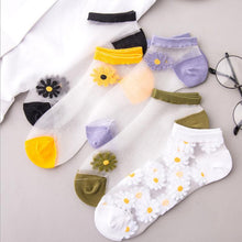 Lade das Bild in den Galerie-Viewer, Chaussettes Marguerites Translucides (5 paires) ciaovie
