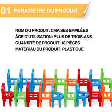 Load image into Gallery viewer, Jeu d&#39;équilibrage de tour d&#39;empilement de chaises ciaovie
