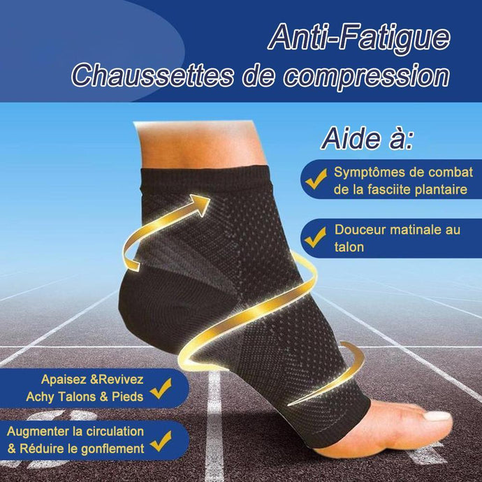 Lot de 2 Chaussettes de Contention Anti-fatigue ciaovie