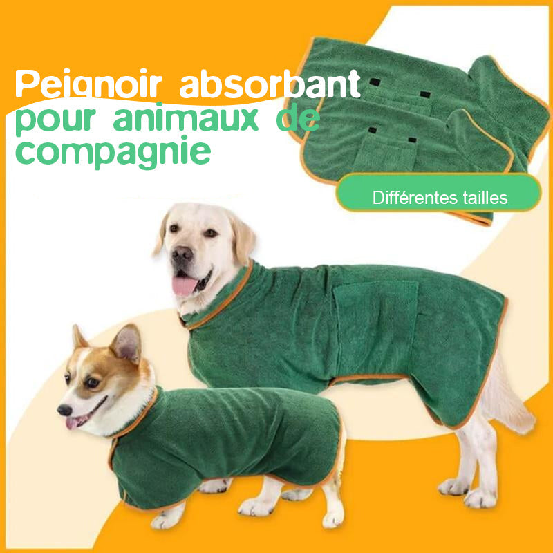 Peignoir pour animaux de compagnie super absorbant ciaovie