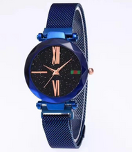 Lade das Bild in den Galerie-Viewer, Luxury Women Watches Mesh Ladies Clock Magnet Buckle Starry Diamond Geometric Surface Quartz Wristwatch cjdropshipping
