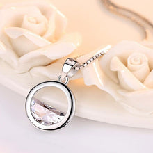 Lade das Bild in den Galerie-Viewer, NEHZY 925 sterling silver women&#39;s fashion new jewelry high quality crystal zircon round retro simple pendant necklace long 45CM
