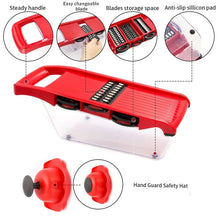 Lade das Bild in den Galerie-Viewer, Vegetable Slicer Grater Mandoline Peeler Cutter Multi function Carrot Onion Fruit Tools Kitchen Accessories
