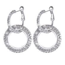 Lade das Bild in den Galerie-Viewer, Popular Diamond Insert Crystal Hollow Round Circle Hoop Drop Ring Earrings and Earrings cjdropshipping
