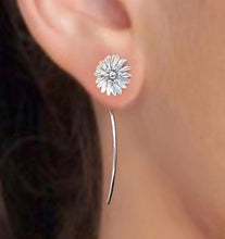 Lade das Bild in den Galerie-Viewer, Silver Plated Sun Flower Earrings cjdropshipping
