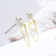 Lade das Bild in den Galerie-Viewer, Gold Silver Long Chain Earring For Women 925 Sterling Silver Earrings Fashion Silver Jewelry korean New 2020 oorbellen
