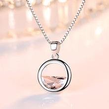 Lade das Bild in den Galerie-Viewer, NEHZY 925 sterling silver women&#39;s fashion new jewelry high quality crystal zircon round retro simple pendant necklace long 45CM

