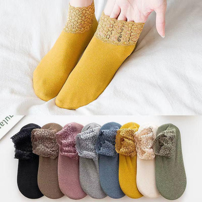 Chaussettes Chauffantes En Dentelle à La Mode(4/8 PAIRS) ciaovie