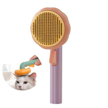 Lade das Bild in den Galerie-Viewer, New Pet Cat Brush Hot Selling Hand-held Steel Wire Self-cleaning Comb Looper For Hair Removal cjdropshipping

