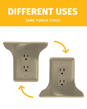 Lade das Bild in den Galerie-Viewer, Wall Outlet Shelf Power Perch, White/Black/Almond
