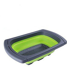 Lade das Bild in den Galerie-Viewer, Kitchen Collapsible Silicone Colander Strainer Expands to 24 Over the Sink Basket Cooking Water Drainage
