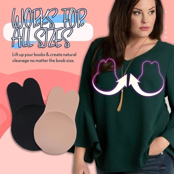 Invisible Reusable Lift Up Bra【1 Pair Black + 1 Pair Cream】 Blossom Online UG