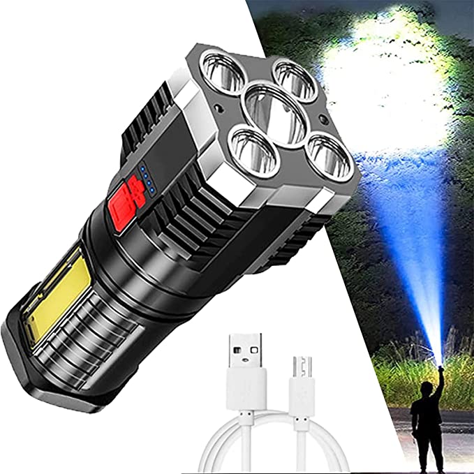 Five Nuclear Powerful Led Outdoor Rechargeable Flashlight Blossom Online UG