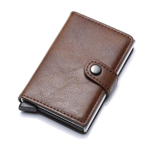 RFID Card Holder Business Wallet【Black and Coffee Colors】 Blossom Online UG