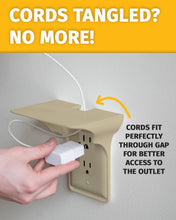Lade das Bild in den Galerie-Viewer, Wall Outlet Shelf Power Perch, White/Black/Almond
