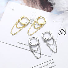 Lade das Bild in den Galerie-Viewer, Gold Silver Long Chain Earring For Women 925 Sterling Silver Earrings Fashion Silver Jewelry korean New 2020 oorbellen
