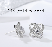 Lade das Bild in den Galerie-Viewer, Sterling Silver Four-leaf Clover Earring Necklace cjdropshipping
