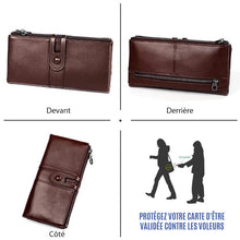 Lade das Bild in den Galerie-Viewer, Portefeuille Longue en Cuir Véritable ciaovie
