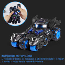 Lade das Bild in den Galerie-Viewer, Ciaovie™ 3 en 1 Alliage Catapulte Jouet Voiture avec Deux Motos ciaovie

