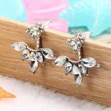 Load image into Gallery viewer, Elegant Silver Gold Plated Zircon Leaf Ear Stud Earrings For Women
