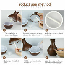 Load image into Gallery viewer, Ultrasonic Humidifier Oil Diffuser Air Purifier Aromatherapy with LED Lights cjdropshipping
