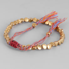 Load image into Gallery viewer, Handmade Tibetan Buddhist Braided Cotton Copper Beads Lucky Rope Bracelet &amp; Bangles For Women Men Thread Bracelets
