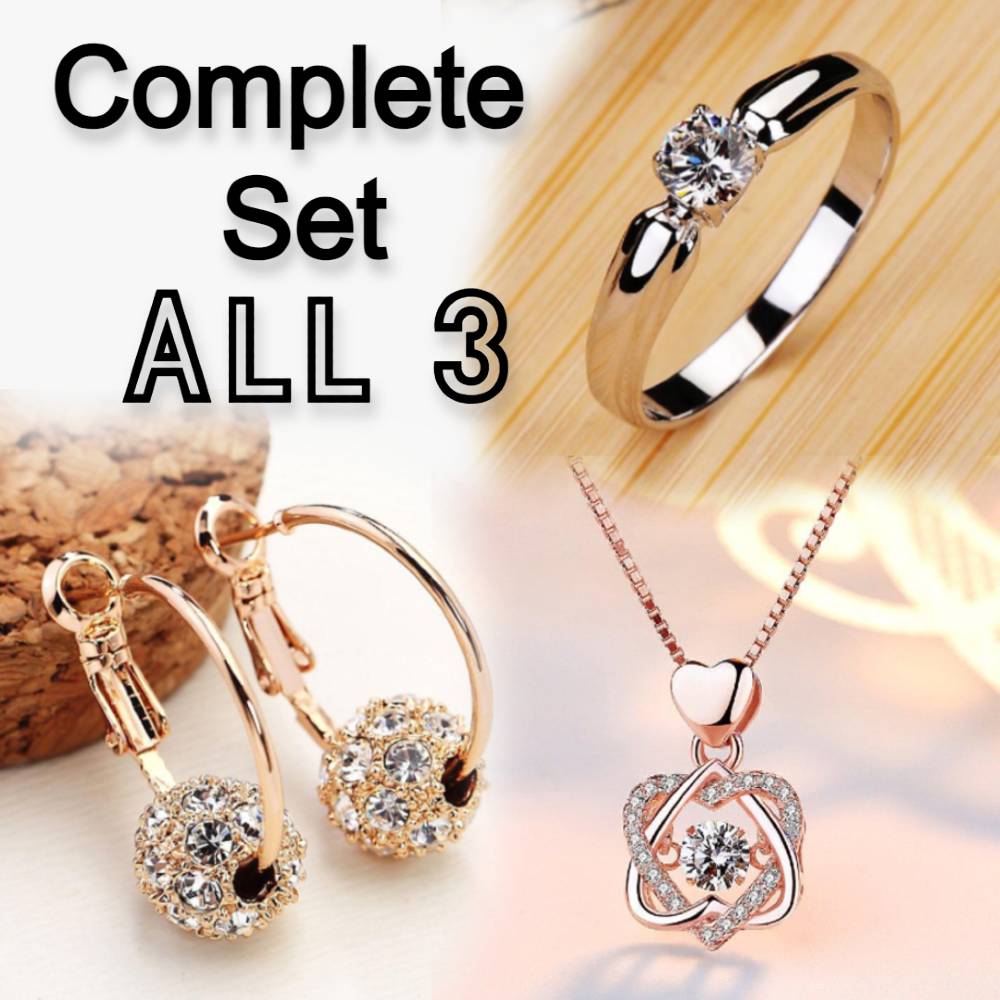 New Trending Complete Jewelry Set -  (Ring, Earring and Necklace) DSers