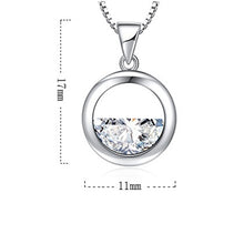 Lade das Bild in den Galerie-Viewer, NEHZY 925 sterling silver women&#39;s fashion new jewelry high quality crystal zircon round retro simple pendant necklace long 45CM
