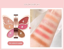 Load image into Gallery viewer, New Fashion 6 Colors Butterfly Eye Shadow Palette Glitter Shimmer Matte Eyes Makeup Waterproof Long-lasting Easy to Color TSLM2

