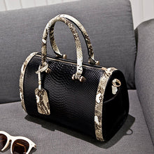 Load image into Gallery viewer, Super Quality Snakeskin Leather Women Handbag Shoulder Boston Bag Tote Italian Bags Sac A Main Borse Candy Color Luxury Handbags
