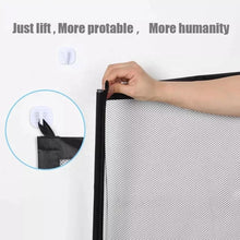 Load image into Gallery viewer, Dog Safety Mesh Gate Easy to Roll and Latch for Stairways, Doorways, Hallways, Patios,Deck and Banisters OMG Shop Zone
