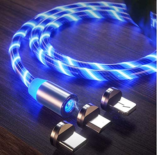 Glowing LED Magnetic 3 in 1 USB Charging Cable nebula-light.com