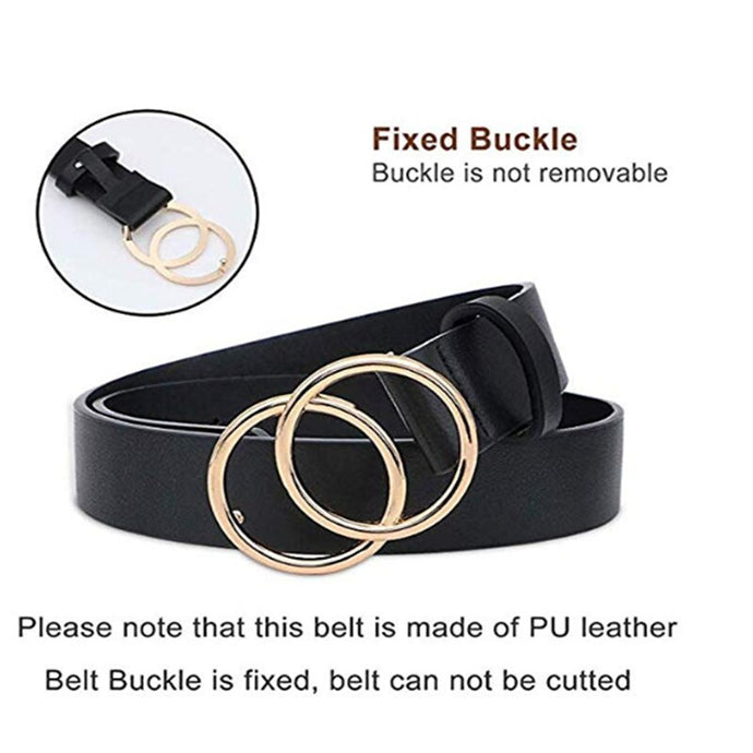 New Designer Women Wide Black Red White Brown Leather Waist Belt Woman Double O Ring Belts for Dress Cinturones DSers