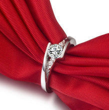 Load image into Gallery viewer, Free Sent Certificate 100% 925 Sterling Silver 0.75ct Lab Diamond Elegant Rings For Women DSers

